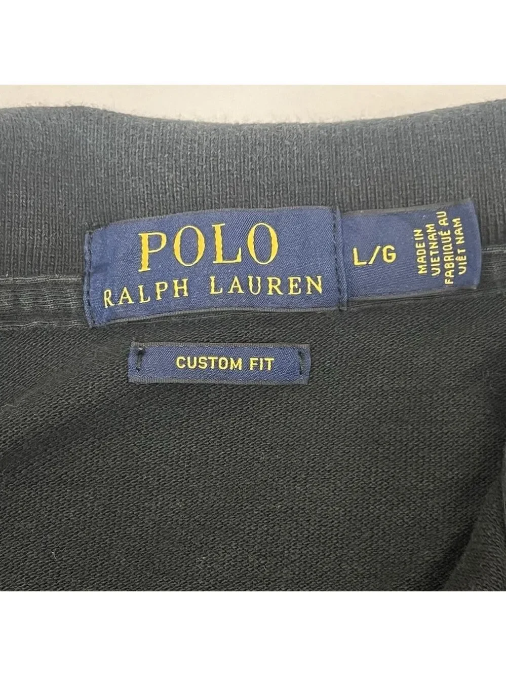 Polo Shirt Mens L Black Red Pony Ralph Lauren Short Sleeves Golf Custom Fit